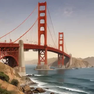 clipart golden gate bridge