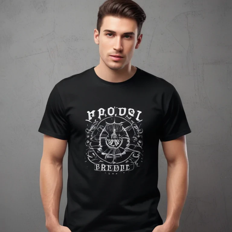 black t shirt mockup free