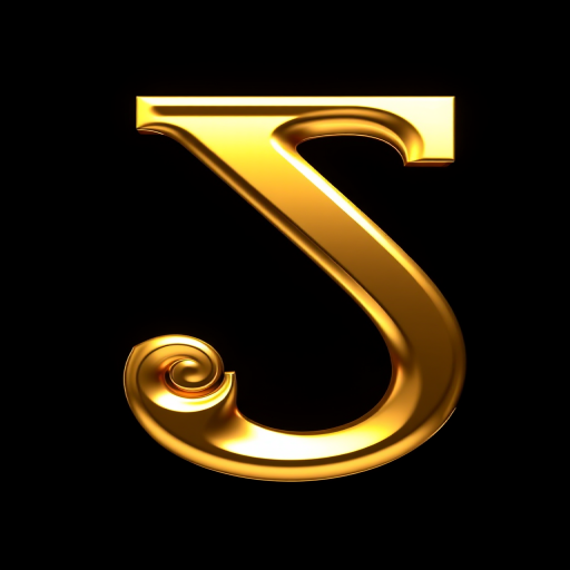 Generate a 3D rendering of a golden letter Z with a high polish finish, using a Canon EOS 5D Mark IV camera at f/2.8 aperture, 50mm lens, and ISO 100, with a soft spotlight to enhance the reflections and create a dramatic effect, centered on a black background.
