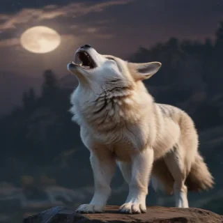 wolf howling png