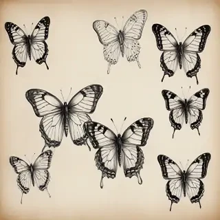 images of drawings of butterflies