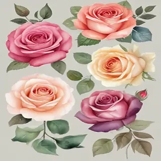 watercolor roses png