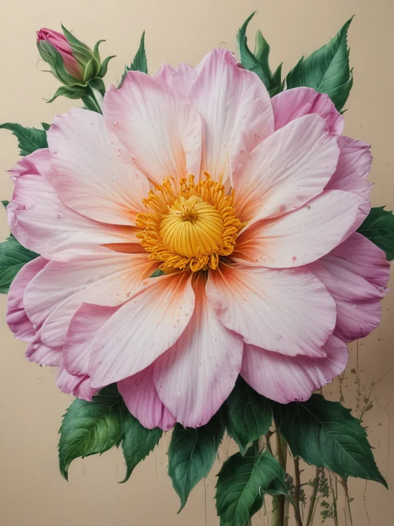 flower drawing images with colour