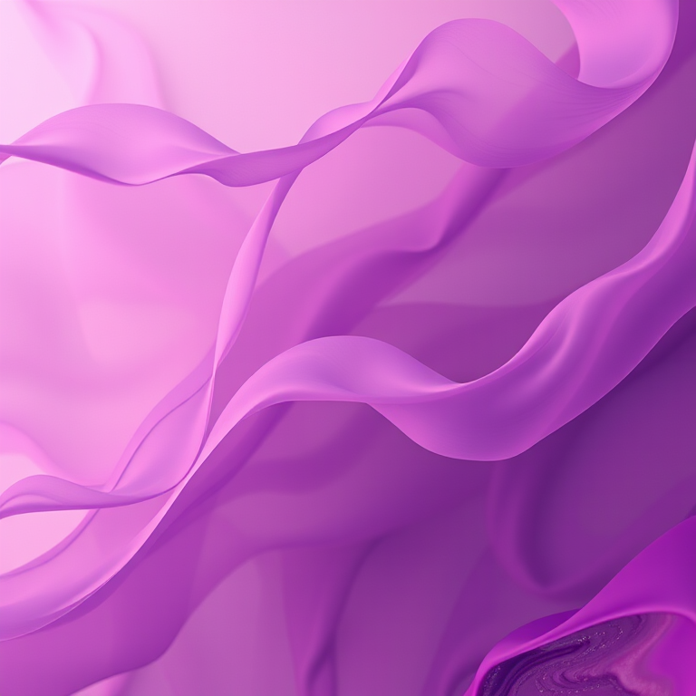 create an abstract image of flowing purple and pink hues with a dreamy appearance using a Canon EOS R5 with a 50mm lens at f/1.8, ISO 100, shutter speed 1/200s, in a soft focus style and overhead angle to enhance depth and texture