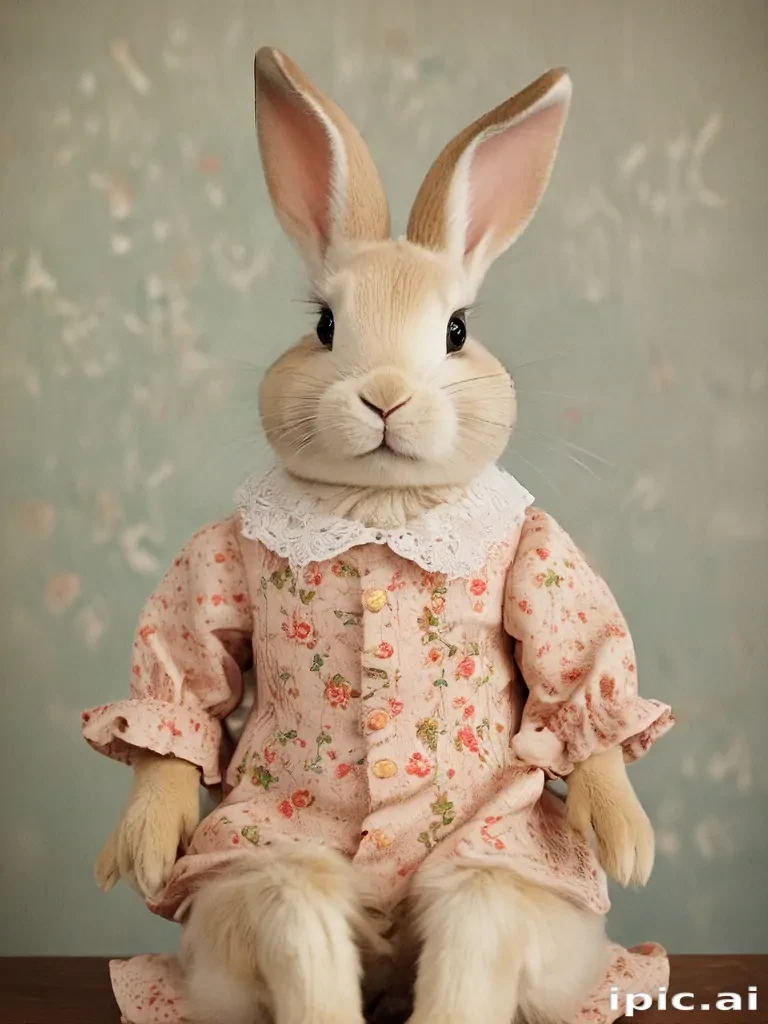 Review For Cute Vintage Rabbit Dress Yv40728 main image 0