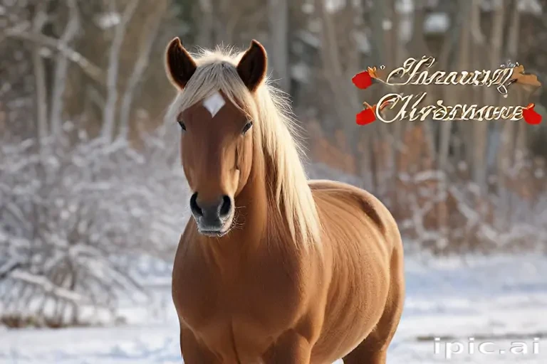 merry christmas images with horses