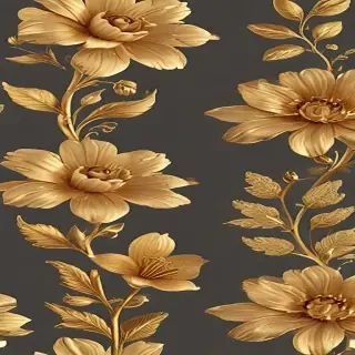 gold flowers png