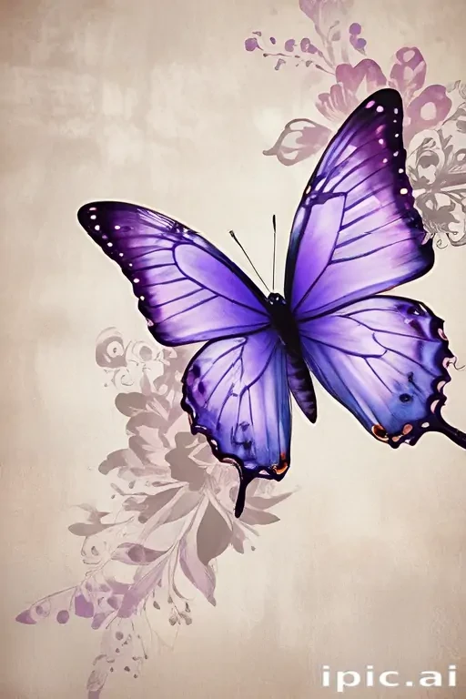 purple butterfly clipart