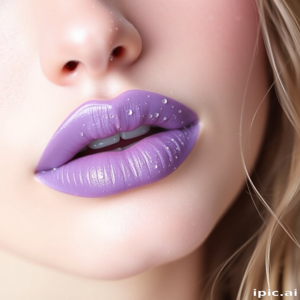 Frosted Lavender Dream lip style features a cool-toned purple with a subtle frost finish, perfect for those seeking an ethereal and otherworldly appearance