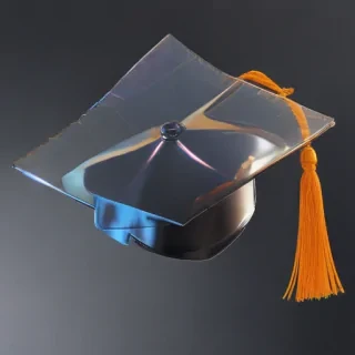 transparent graduation cap