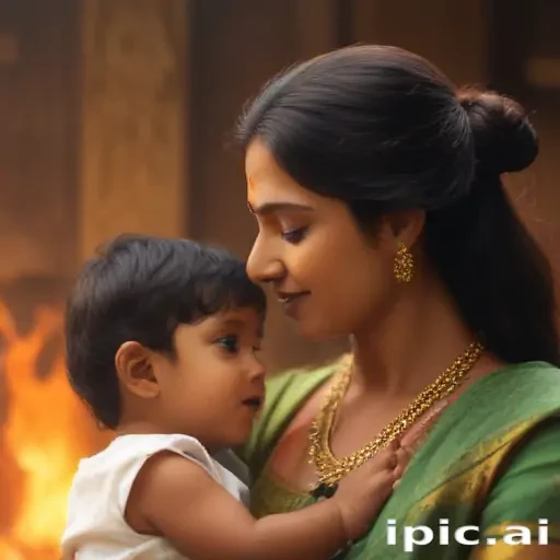 indian son with mom