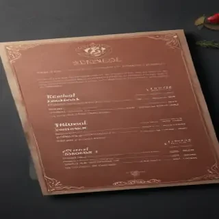 menu mock up