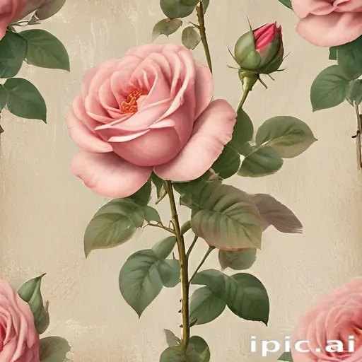 vintage rose illustration