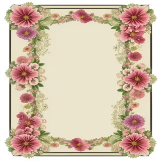 transparent floral border