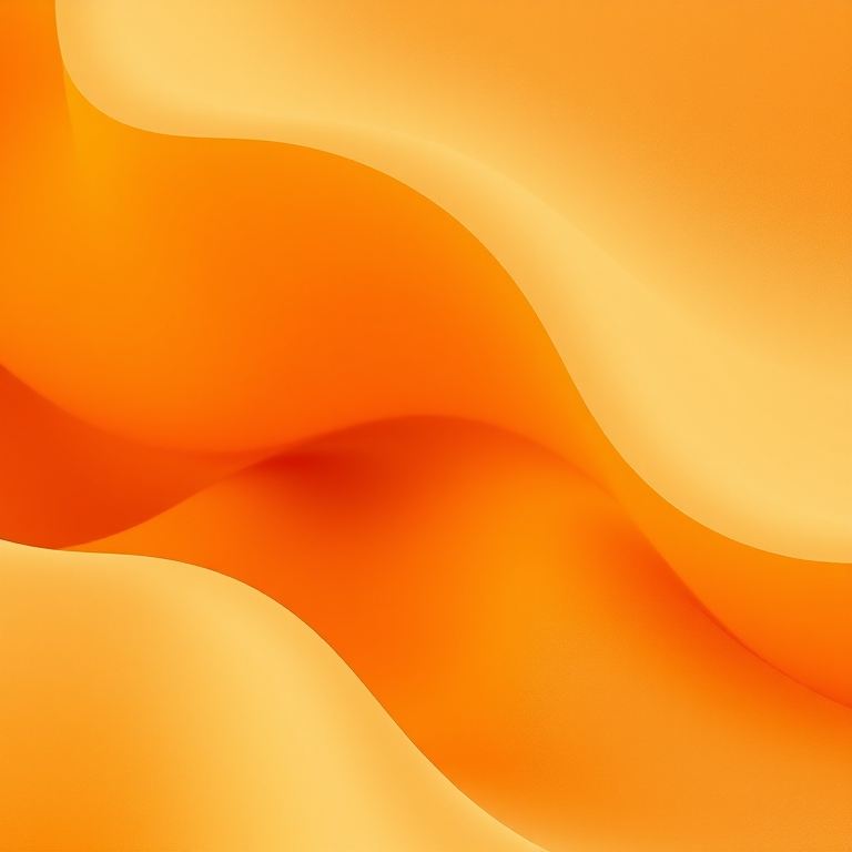 Create an abstract image of smooth, wavy patterns in warm tones of orange and beige with sharp zigzag edges, using a Canon EOS R5 camera, 50mm lens, f/1.4 aperture, ISO 100, and a soft focus style for a dreamy effect.