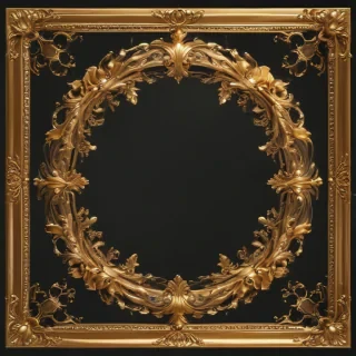 gold border transparent