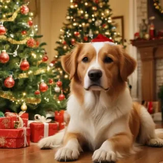 wallpaper christmas dog
