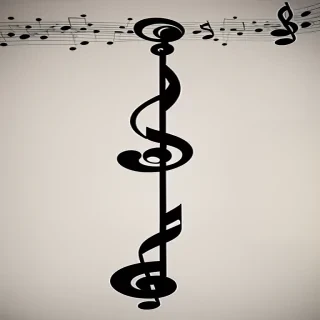 music notes no background