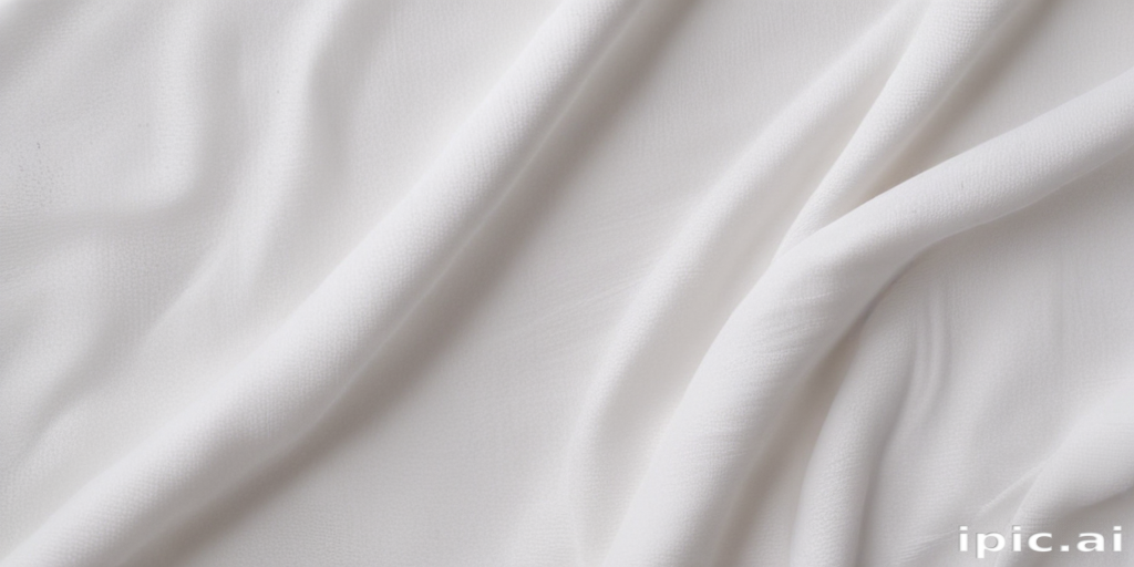 Soft and Flowing White Fabric Draped Elegantly on a Surface