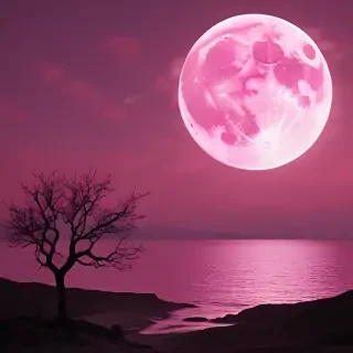 pink moon wallpaper
