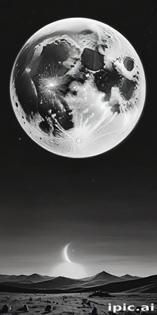 drawing of the moon