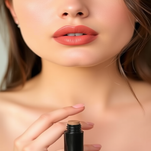 Natural "Nude Whisper" lip tint with sheer coverage, enhancing natural lip color with a hint of warmth, perfect for everyday minimalist makeup looks