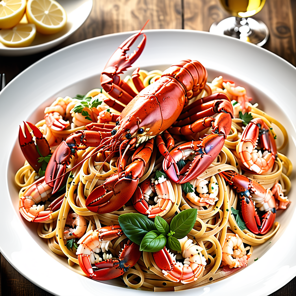 linguine with lobster and shrimp