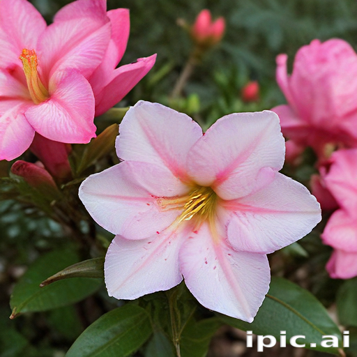 Delicate Pink Flowers Blooming Beautifully in a Lush Green Garden