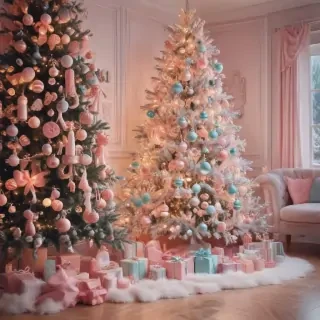 pastel aesthetic christmas wallpaper