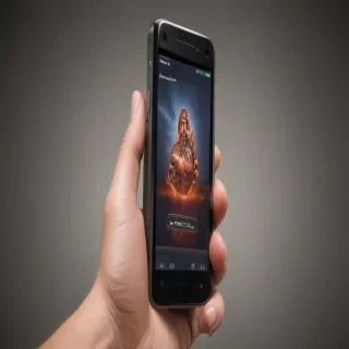 hand holding cell phone