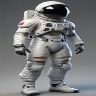 cartoon transparent astronaut suit