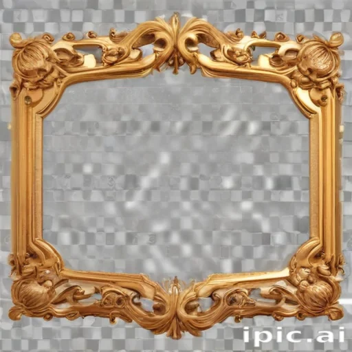 golden frame png transparent