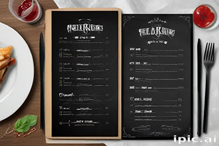 restaurant menu mockup