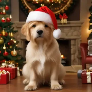 christmas dogs wallpaper