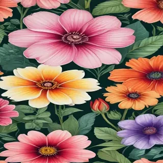 flower drawings color