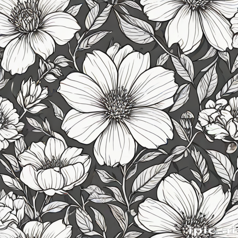 flower line art