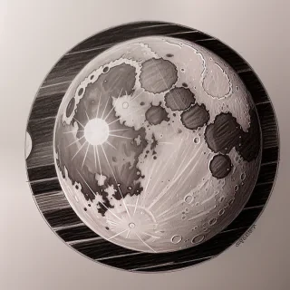 drawings of the moon