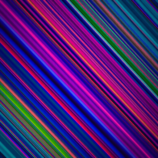 Create a vibrant abstract image with smooth gradients and diagonal lines, using a Canon EOS R5 camera, 50mm lens, f/1.8 aperture, ISO 100, and a wide-angle perspective to enhance depth and color saturation.