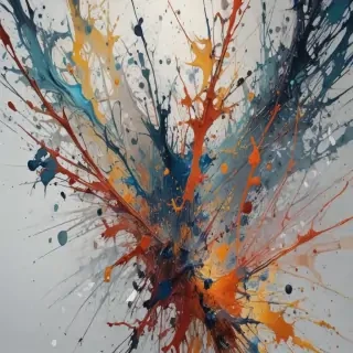 transparent paint splatter
