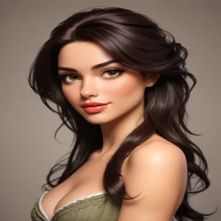brunette cartoon character