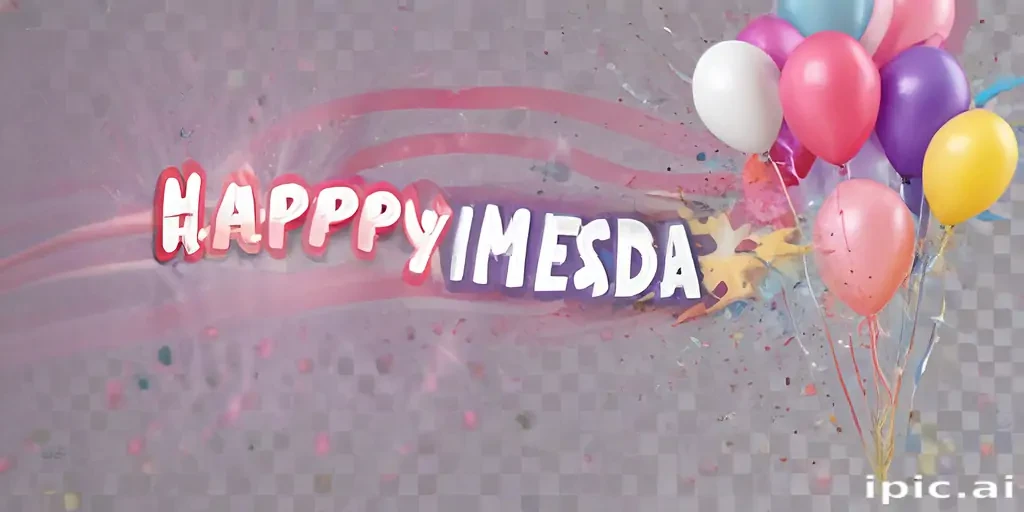 happy birthday transparent background