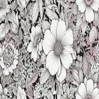 floral line art