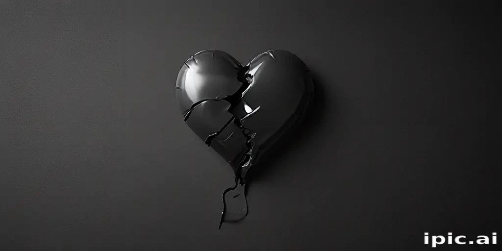 black broken heart