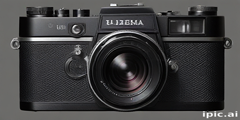 Classic Vintage Camera with Detailed Lens and Stylish Design Features