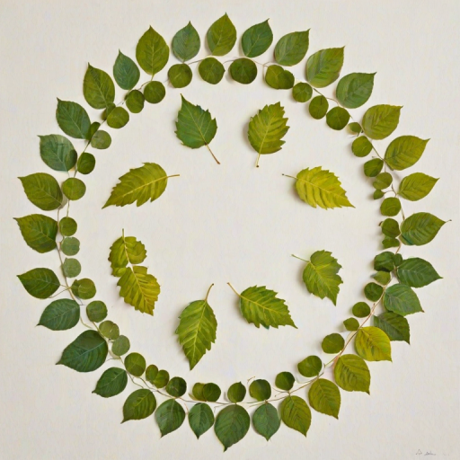circle with leaves