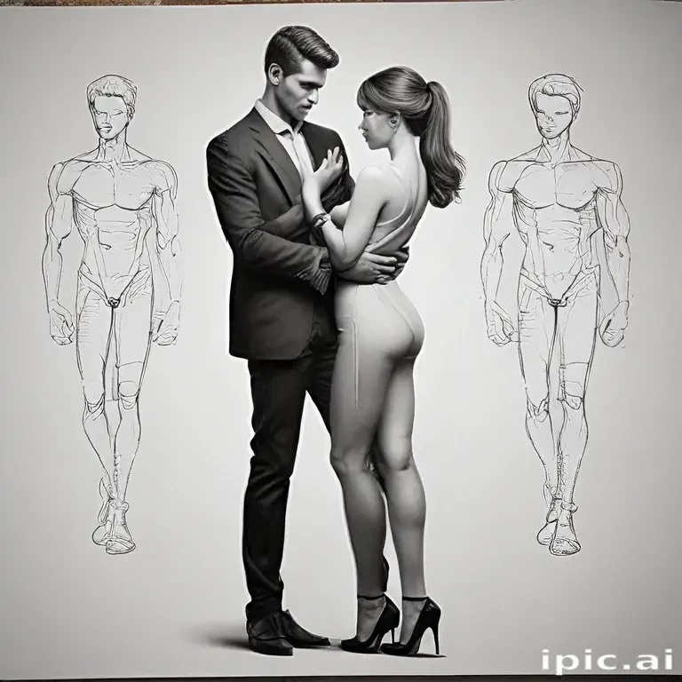couple drawing poses
