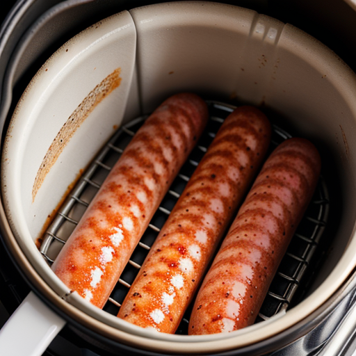 what temperature to cook smoked sausage in air fryer