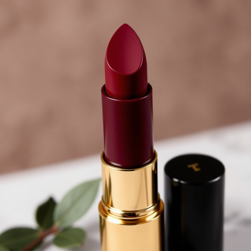 Matte burgundy lipstick "Vintage Vamp" featuring deep wine undertones and velvety texture, ideal for formal events and dramatic looks, enriched with nourishing oils