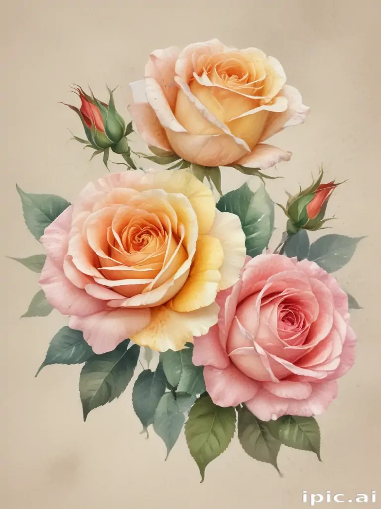 watercolor roses png