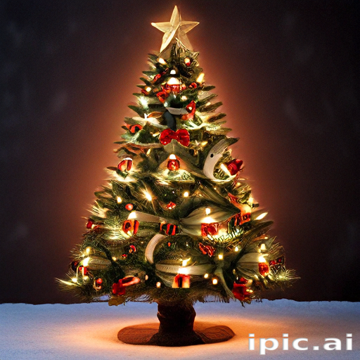 Beautifully Decorated Christmas Tree with Twinkling Lights and Festive ...